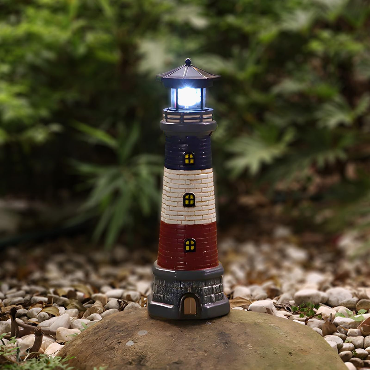 Solar Lighthouse Outdoor Garden Statue L9160