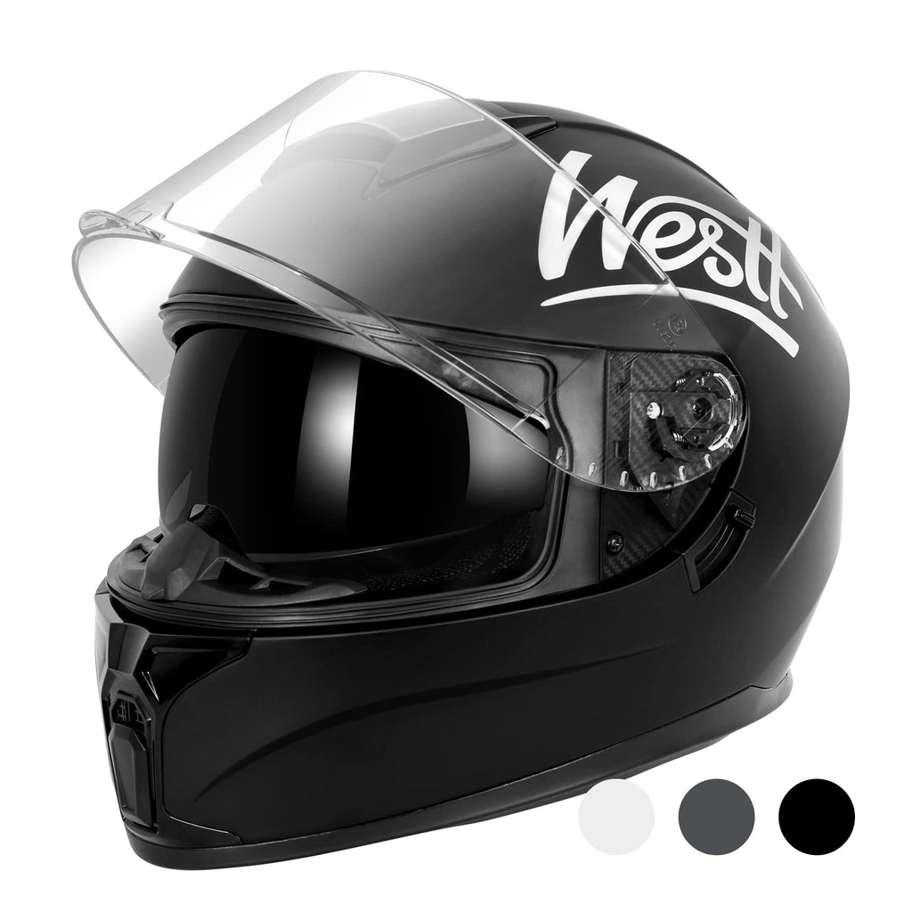 Full Face Motorcycle Helmets Dual Visor DOT Approved J1270