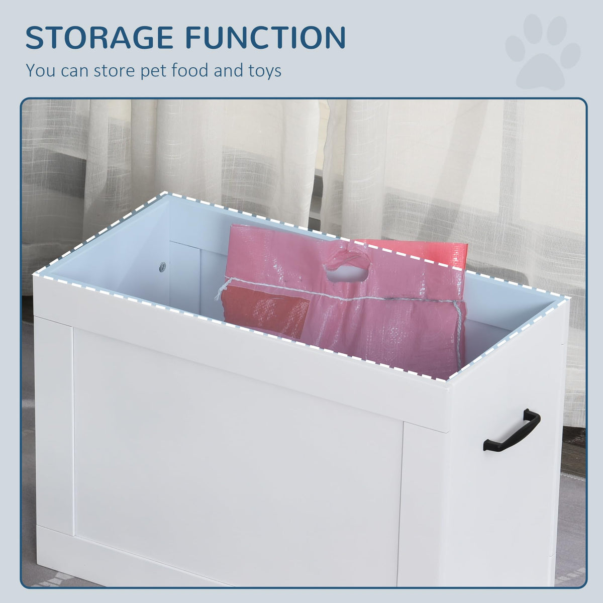 Raised Pet Feeding Storage Station Z449878