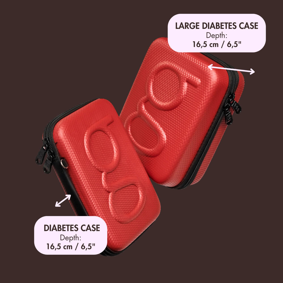 Red Hard Shell Diabetes Travel Case P454282