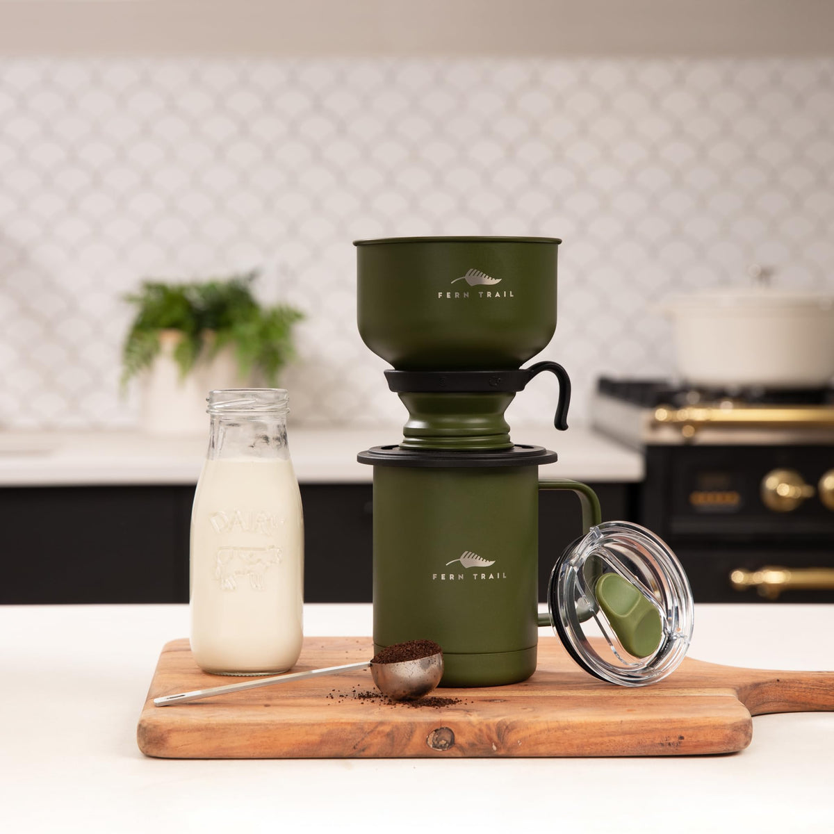 12 oz Insulated Mug with Lid and Reusable Coffee Filter H5458