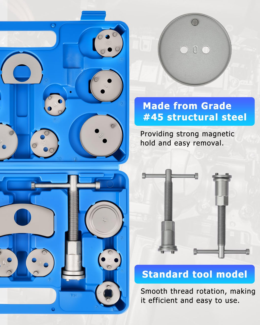 Disc Brake Caliper Piston Rewind Tool Kit Set T929027