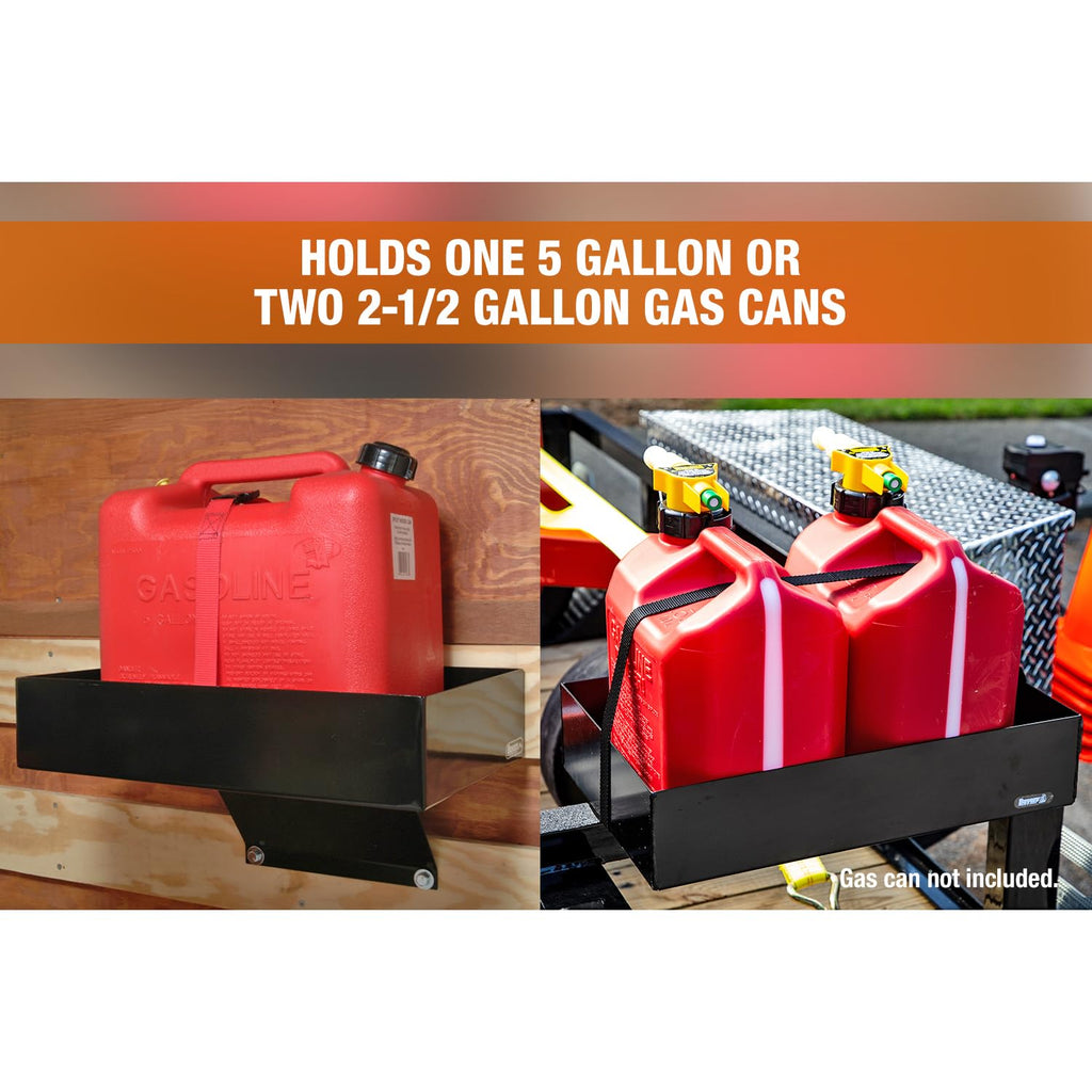 Carbon Steel Gas Container Rack with Nylon Strap, Black N683