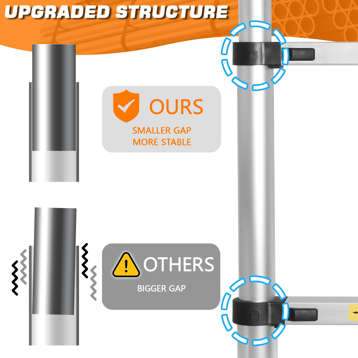 12.5 FT Aluminum Telescoping Ladder with 2 Hooks P777879