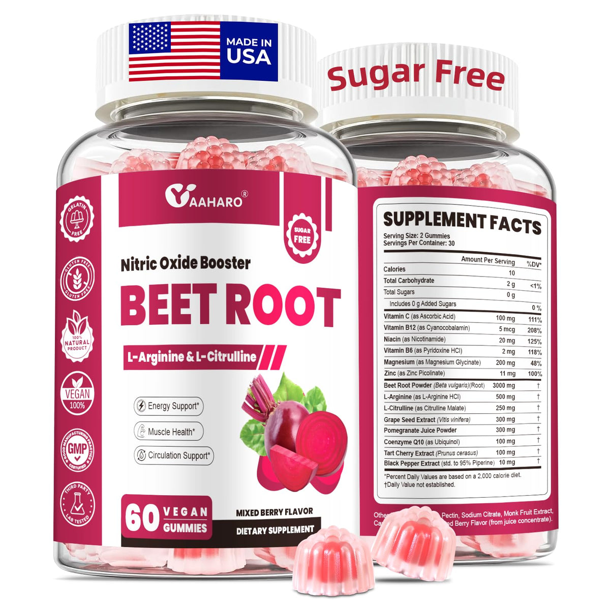 Beet Root Gummies Nitric Oxide Supplement M5549