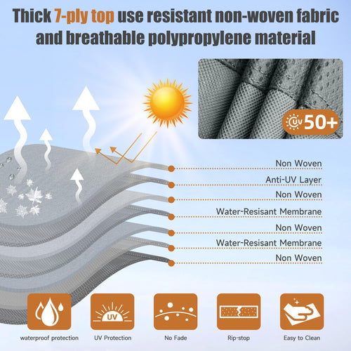 14' ~ 16' 7 Layers Waterproof Pop-up Camper Cover B449