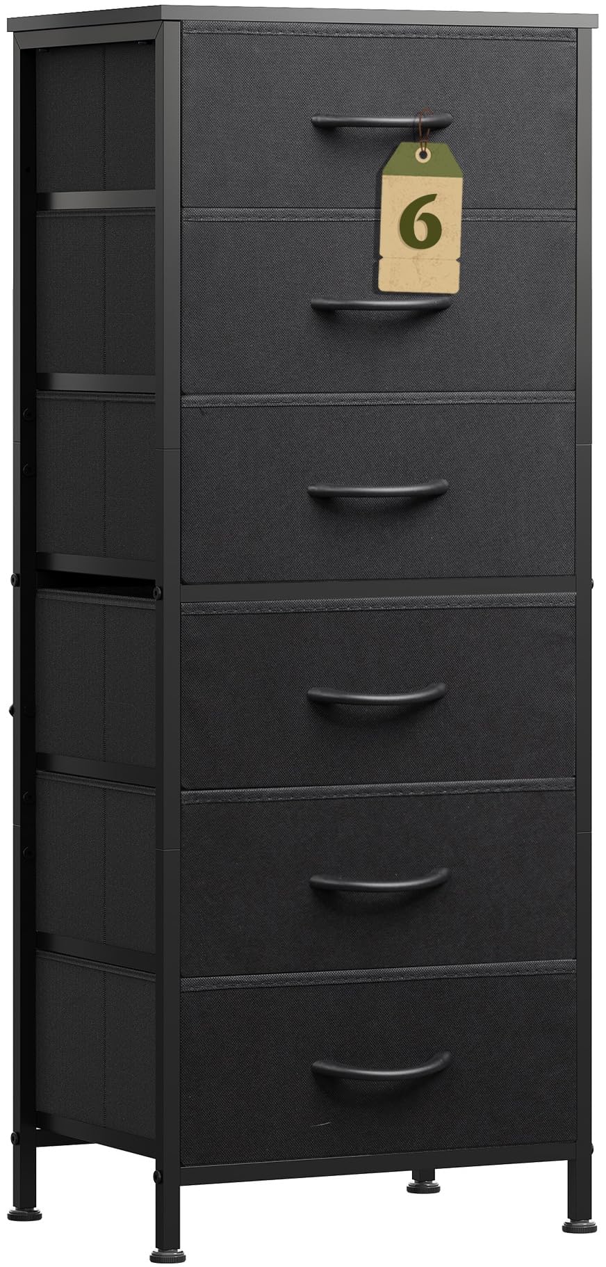 Black 6 Drawer Tall Dresser G249908