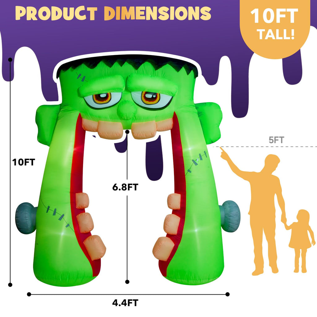 10 FT Halloween Inflatables Archway Outdoor Decorations P697024