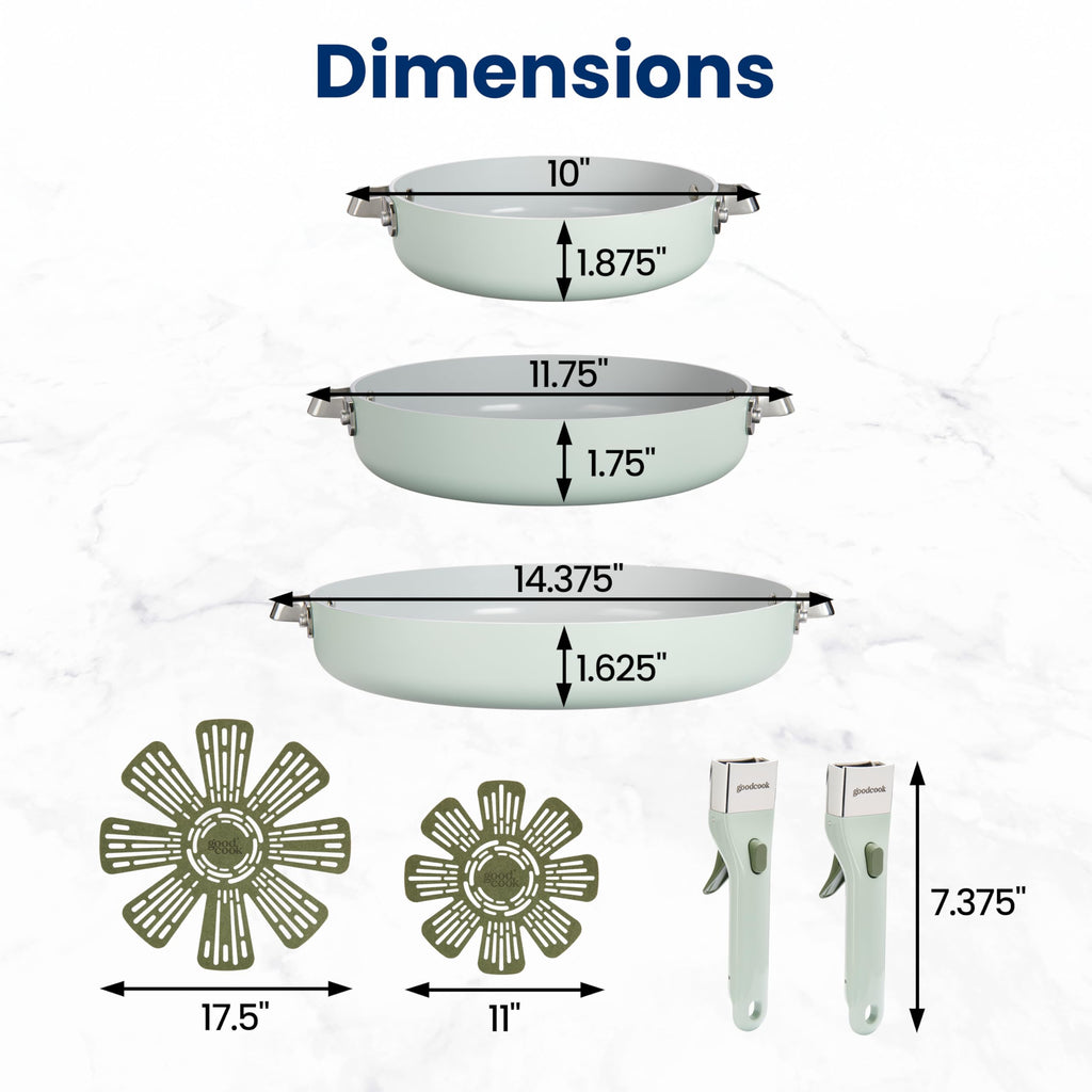 7 Piece Ceramic Nonstick Cookware Set R978