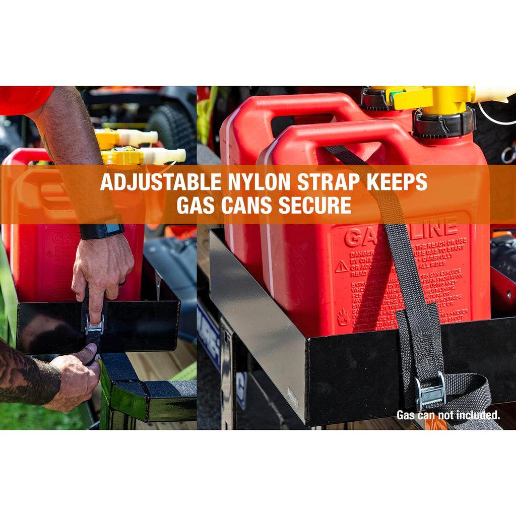Carbon Steel Gas Container Rack with Nylon Strap, Black N683