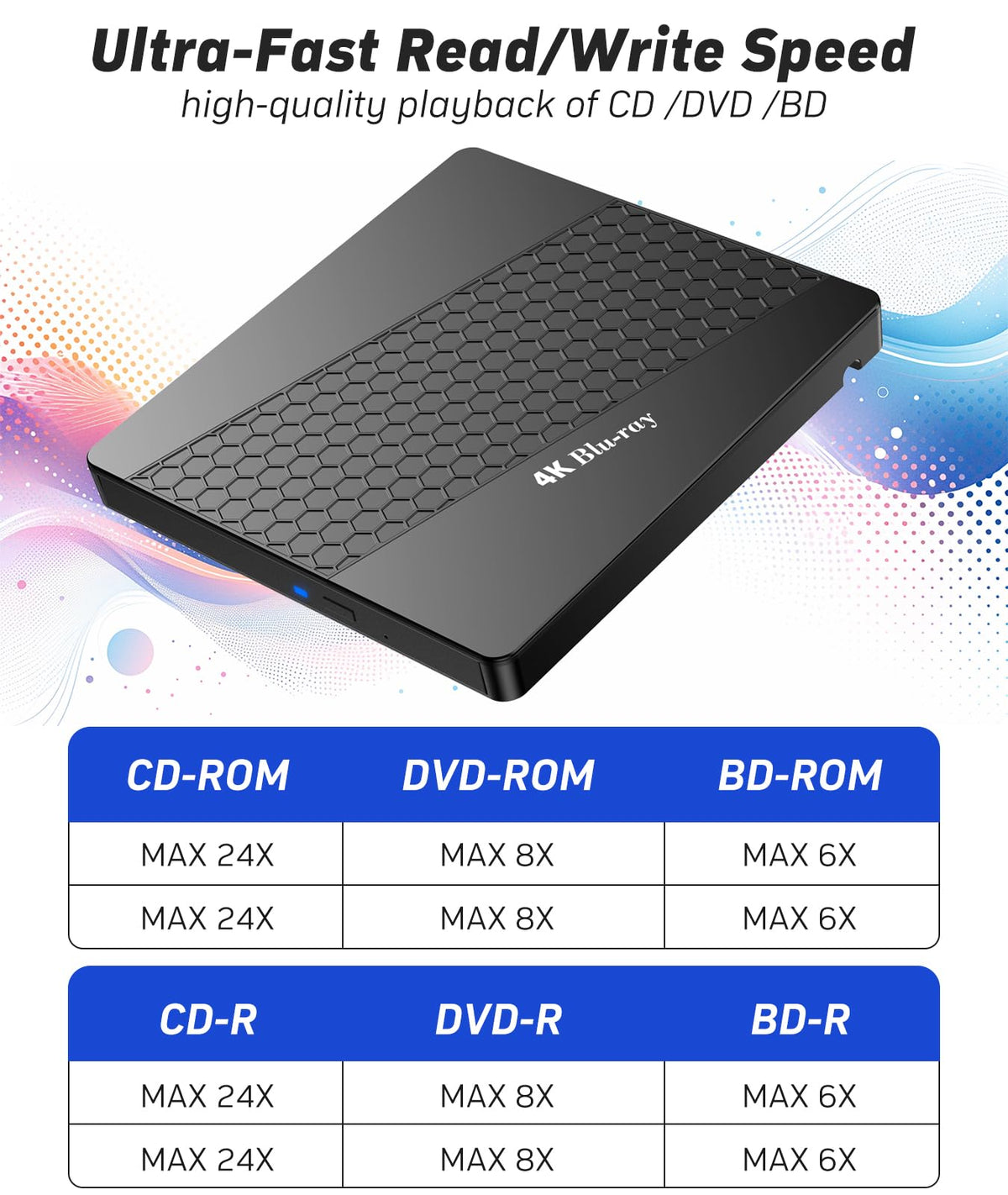 4k Blu Ray Drive with Carry Case U36182