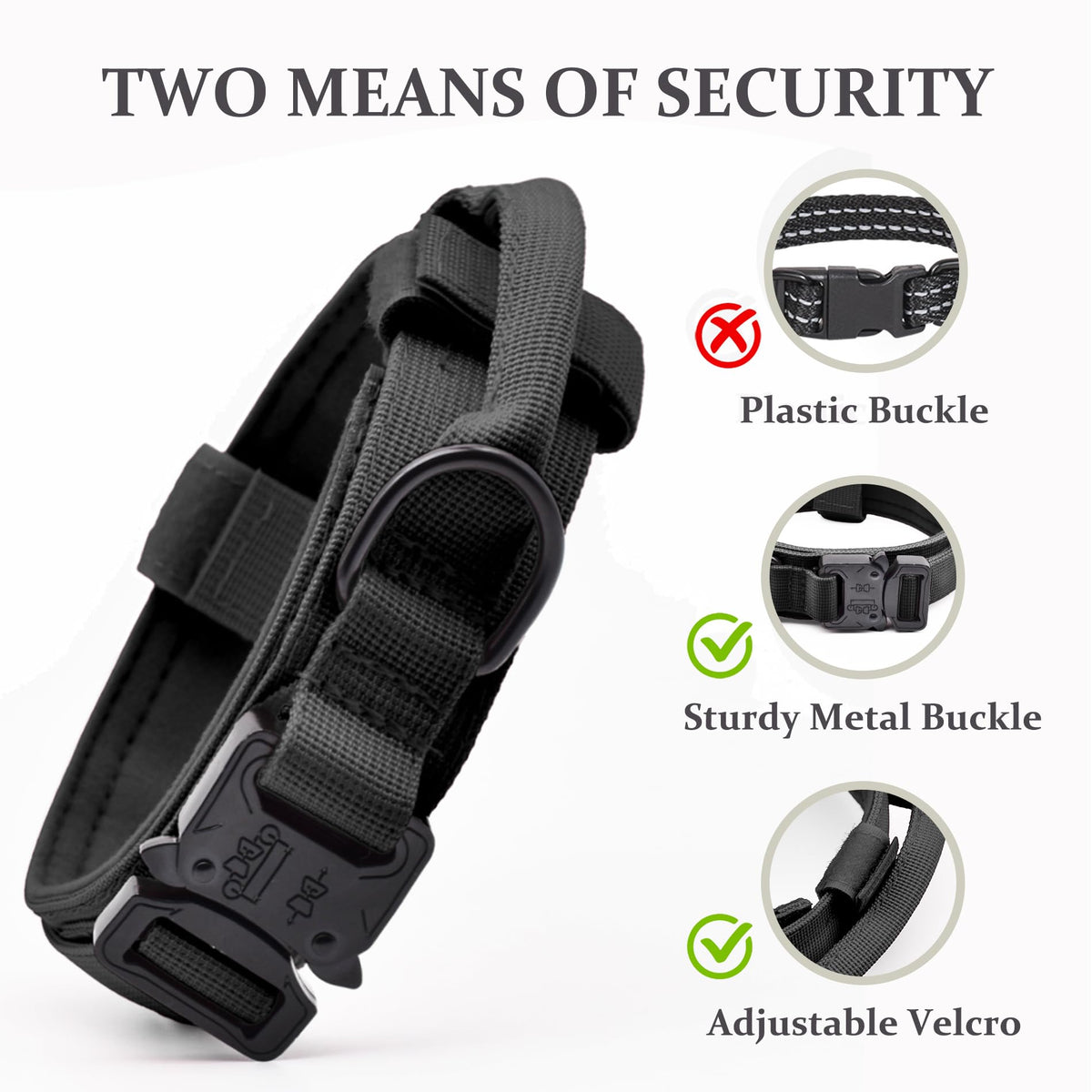 Adjustable Nylon Tactical Dog Collar H1084