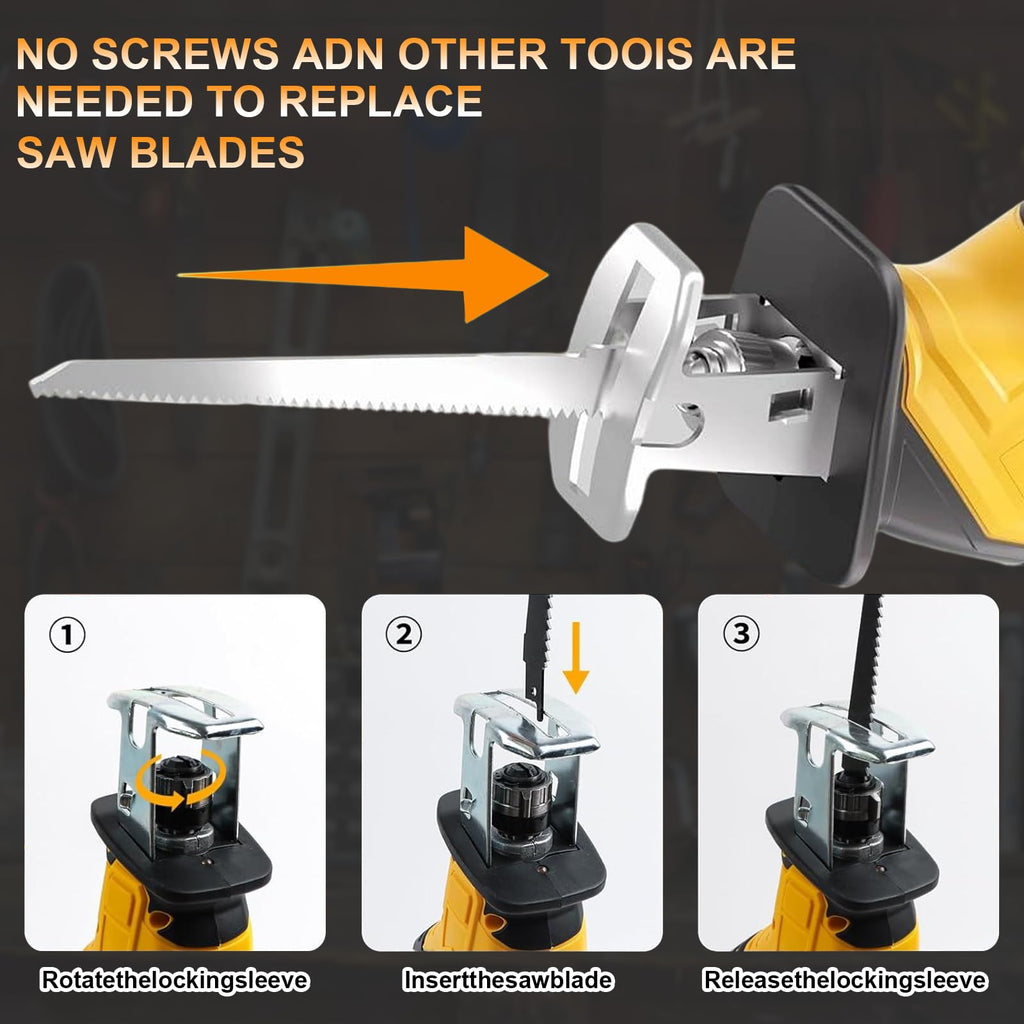 Cordless Reciprocating Saw 0-3500 SPM Variable Speed with 4 Blades C63902