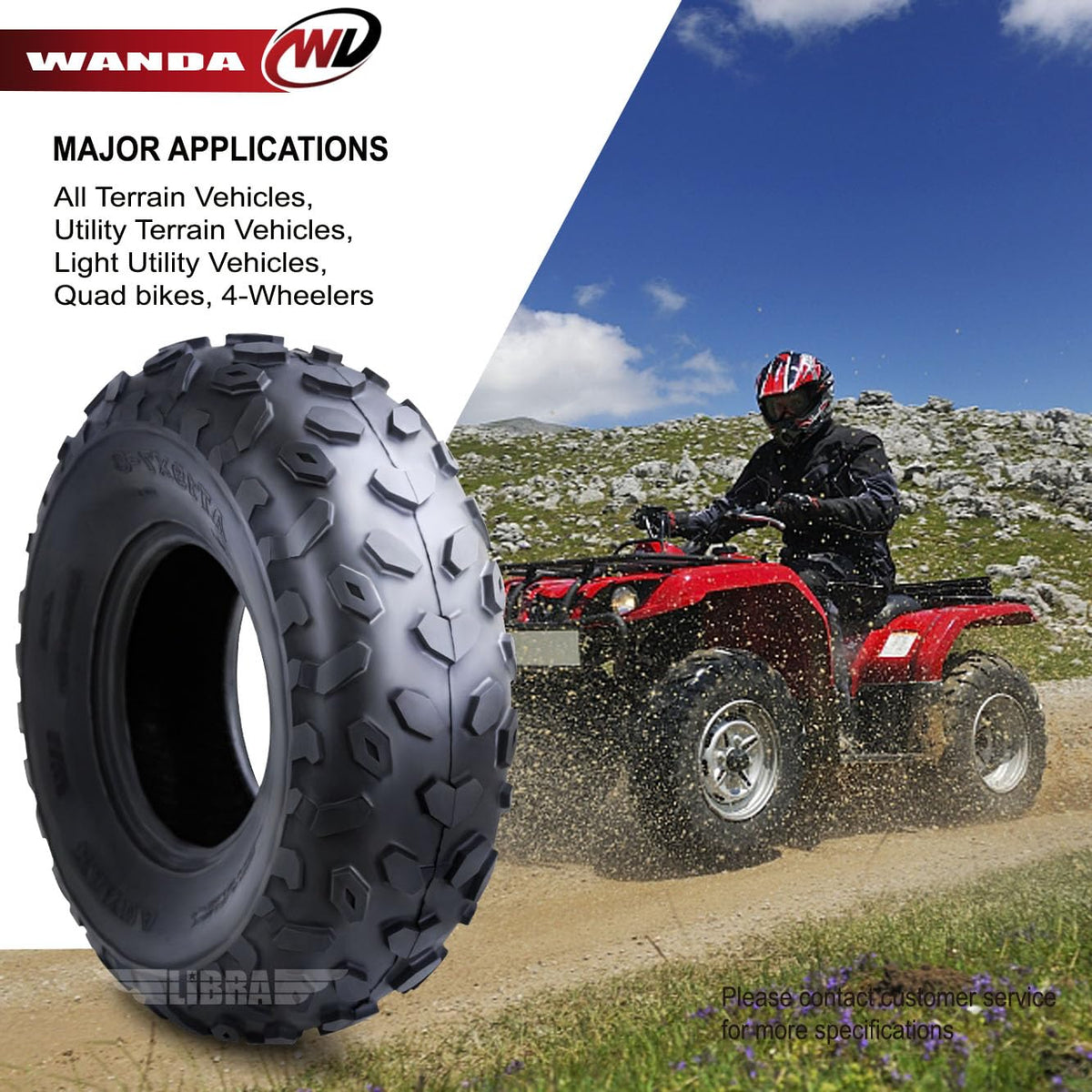 2 New Sport ATV Tires 19x7-8 4PR Z758987