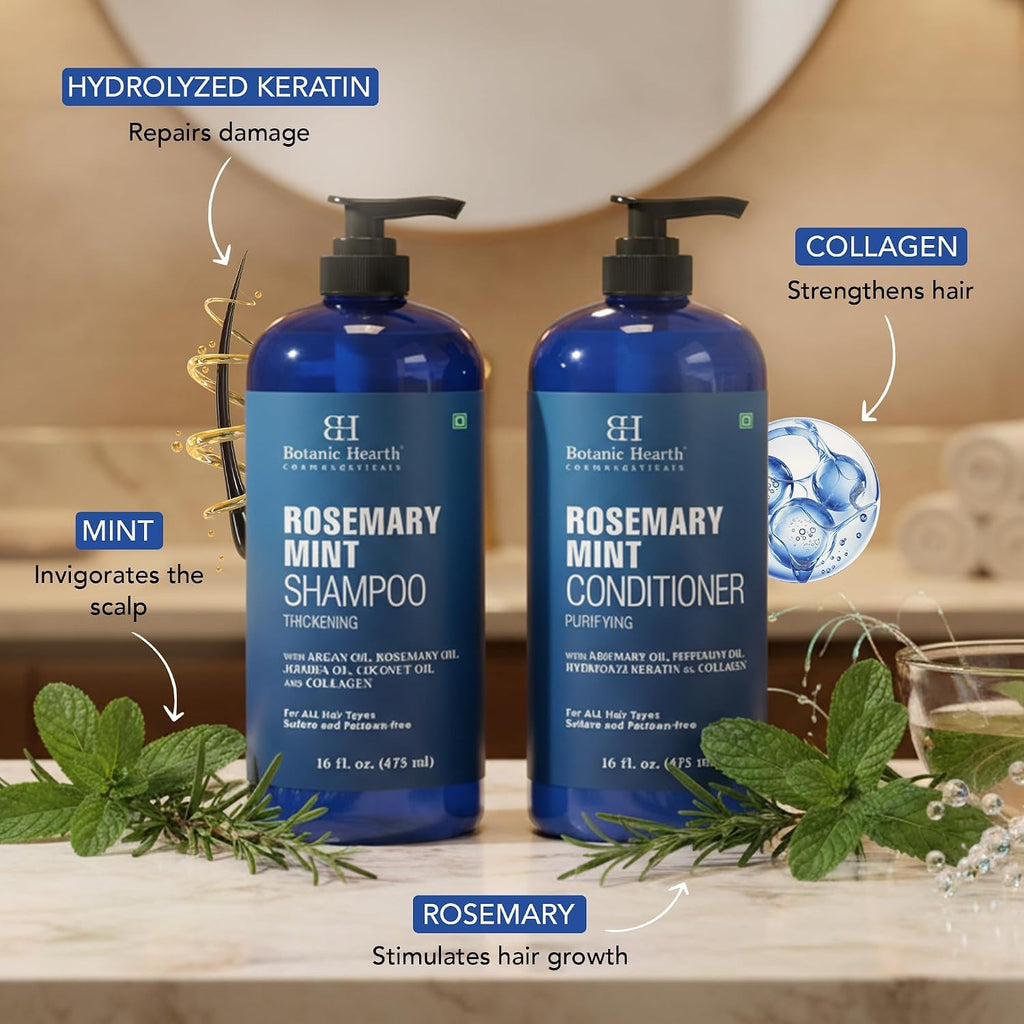 Rosemary Mint Shampoo and Conditioner Set 16 fl oz C5375