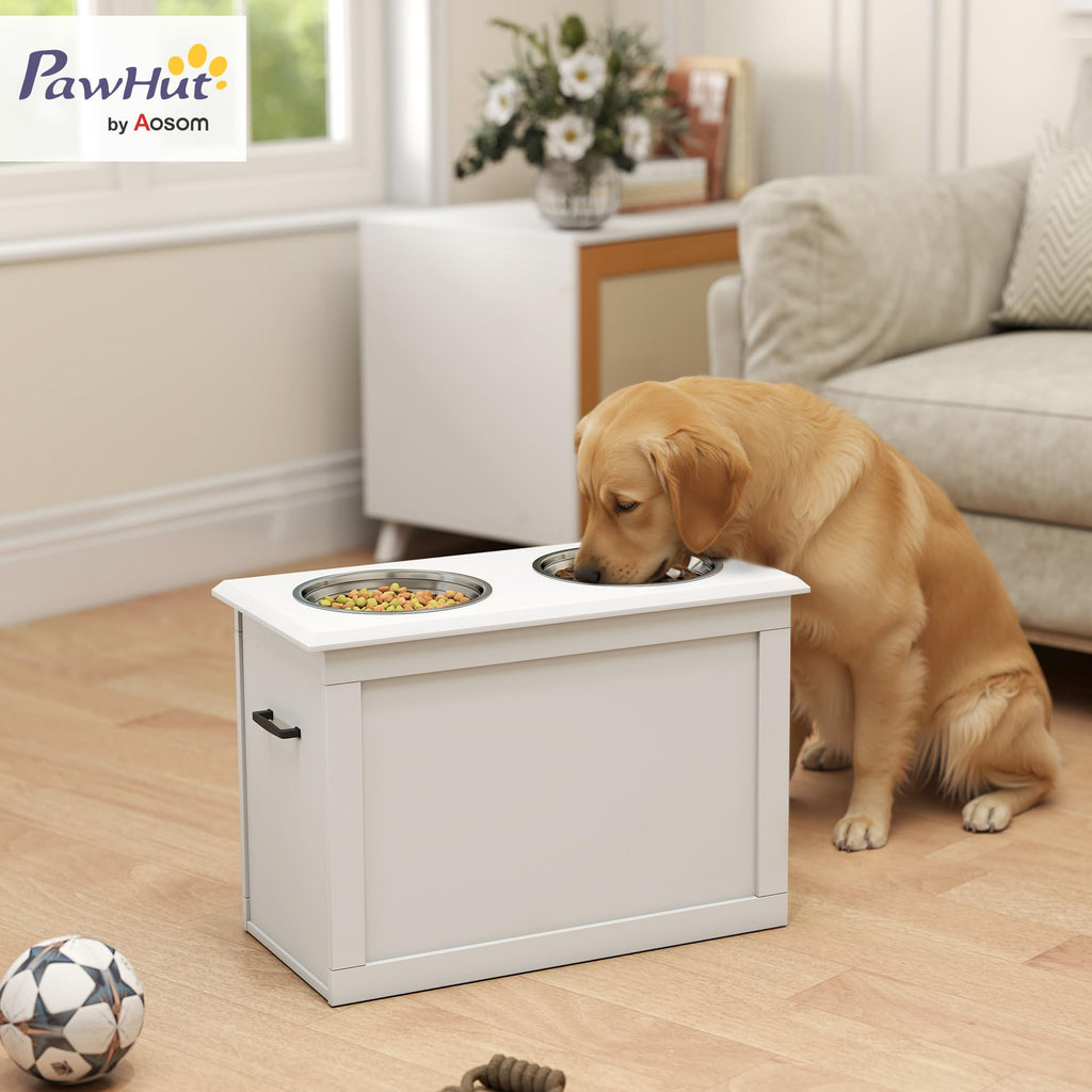 Raised Pet Feeding Storage Station Z449878