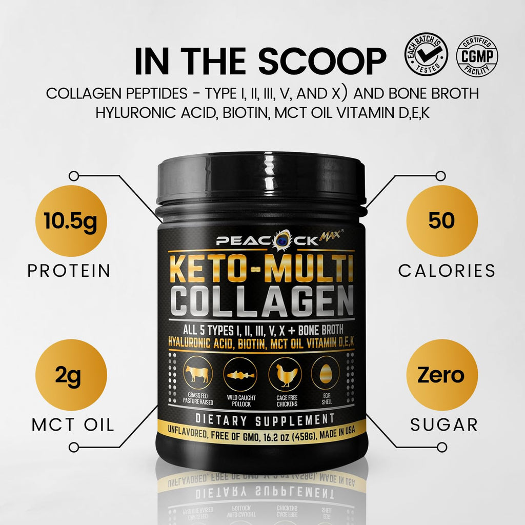 Multi Collagen Protein Powder 16.2 oz Pack of 6 Unflavored X45820