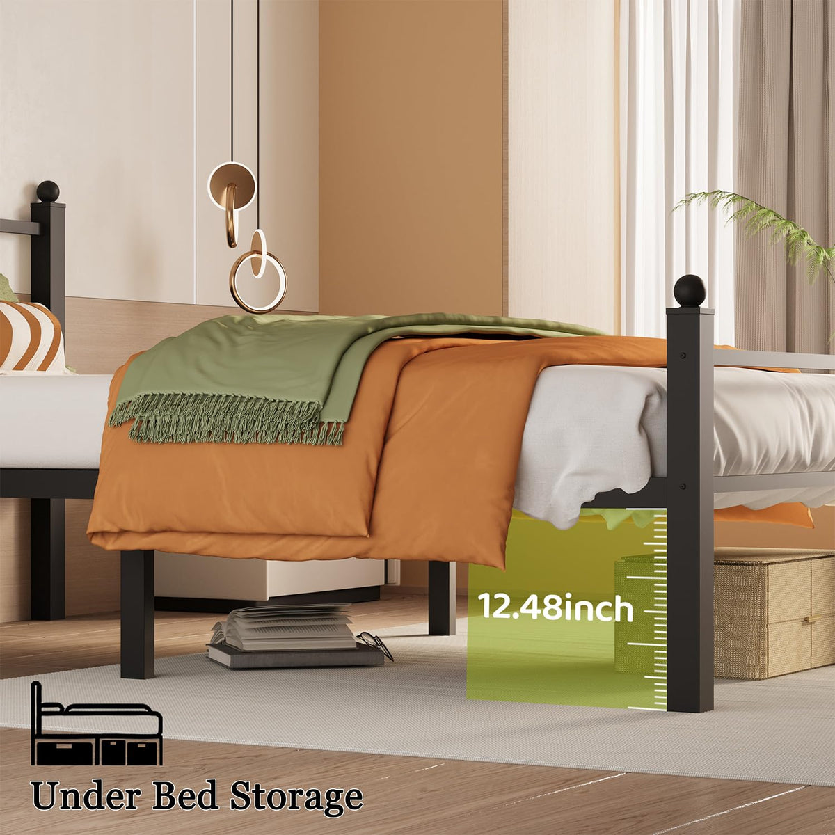 Twin Bed Frames with Headboard A5326
