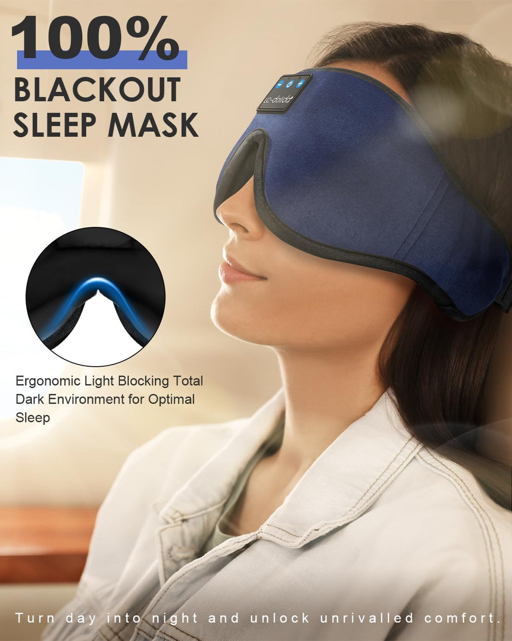 Sleep Mask with Bluetooth Headphones O91475