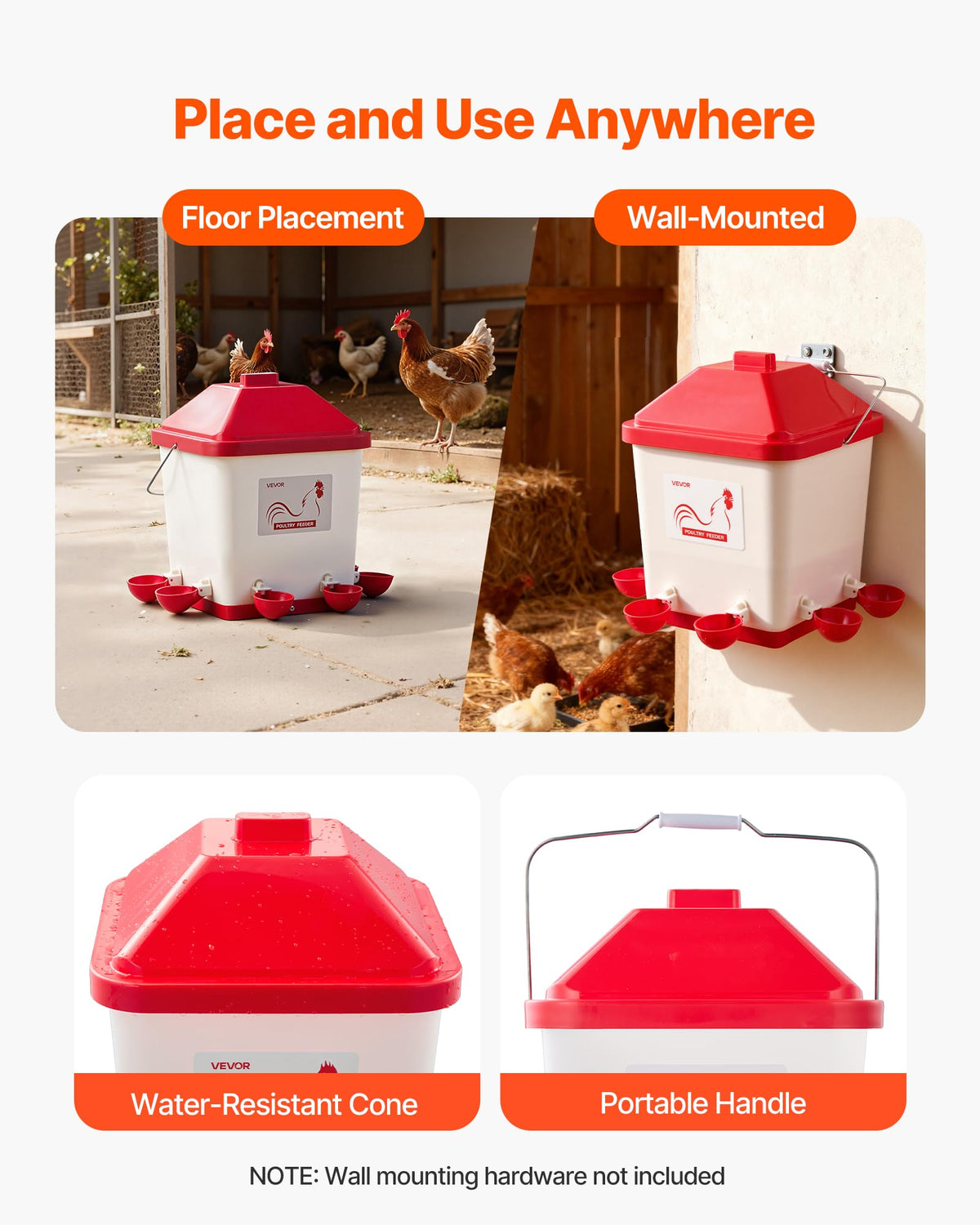 5 Gallon Automatic Chicken Waterer with 6 Water Ports O8975