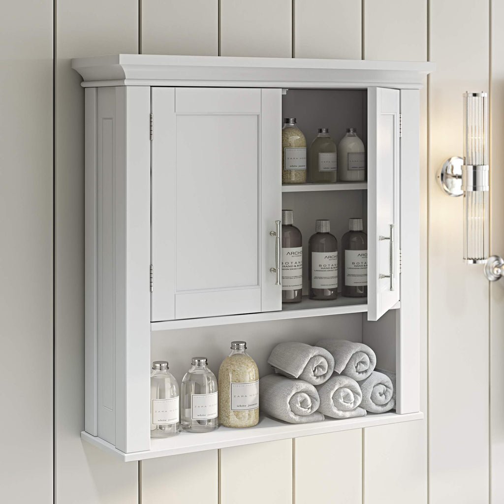 White Two-Door Wall Mount Medicine Cabinet S550252