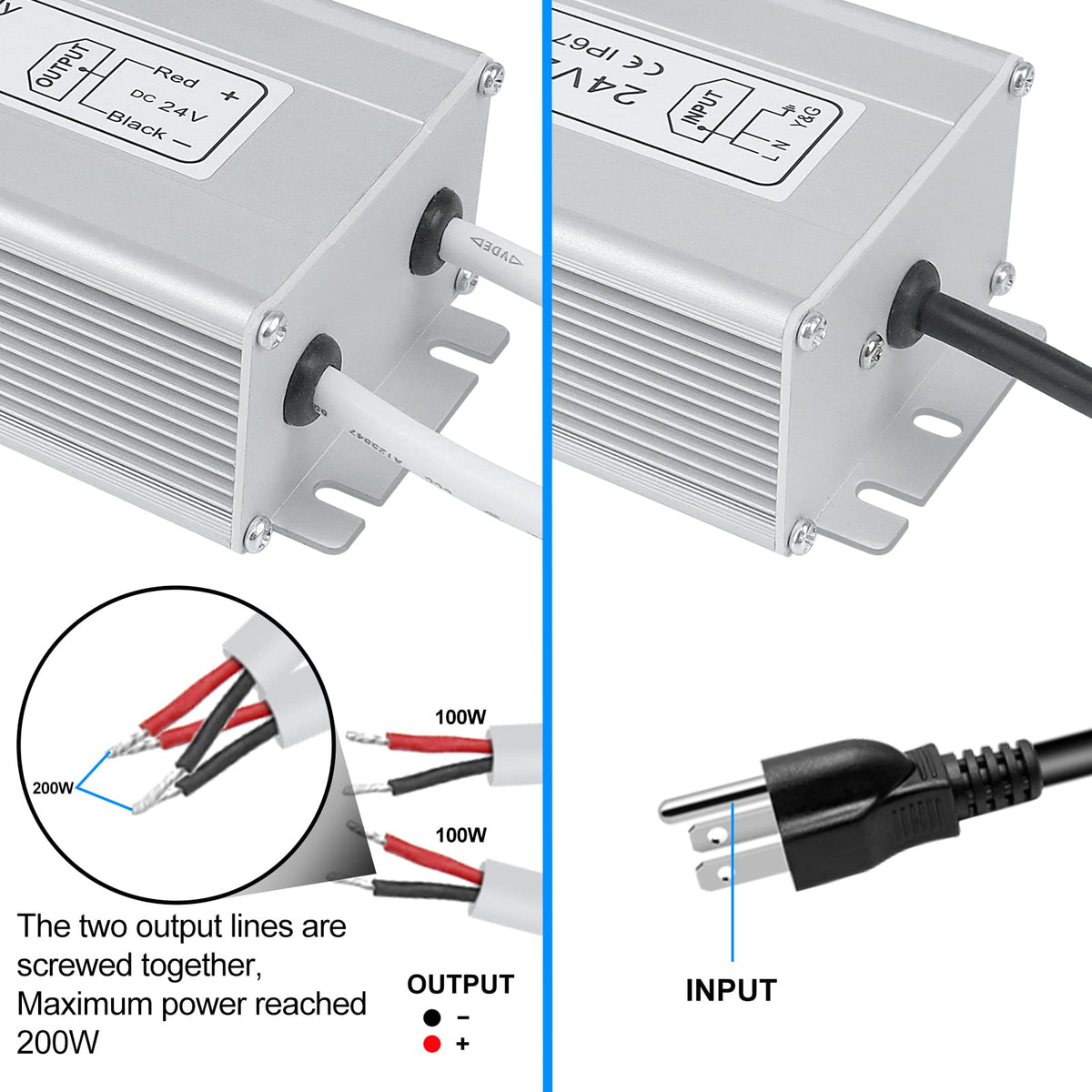 24V 200W IP67 Waterproof LED Power Supply V4081