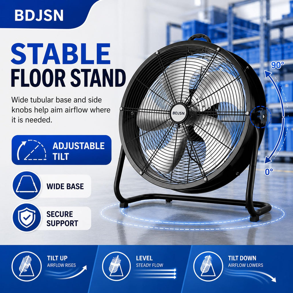 3-speed High Velocity Drum Fan with 5 Aluminium Blades E98426