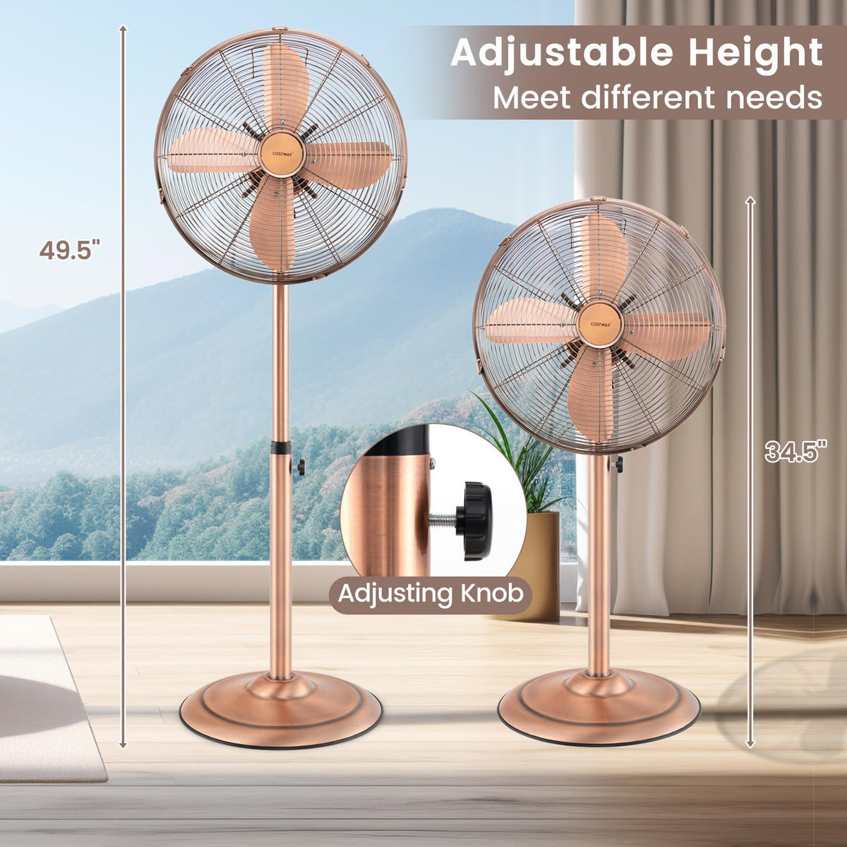 16" Metal Pedestal Fan P8978