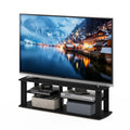 Black 3-Tier TV Stand with Open Shelves J86868