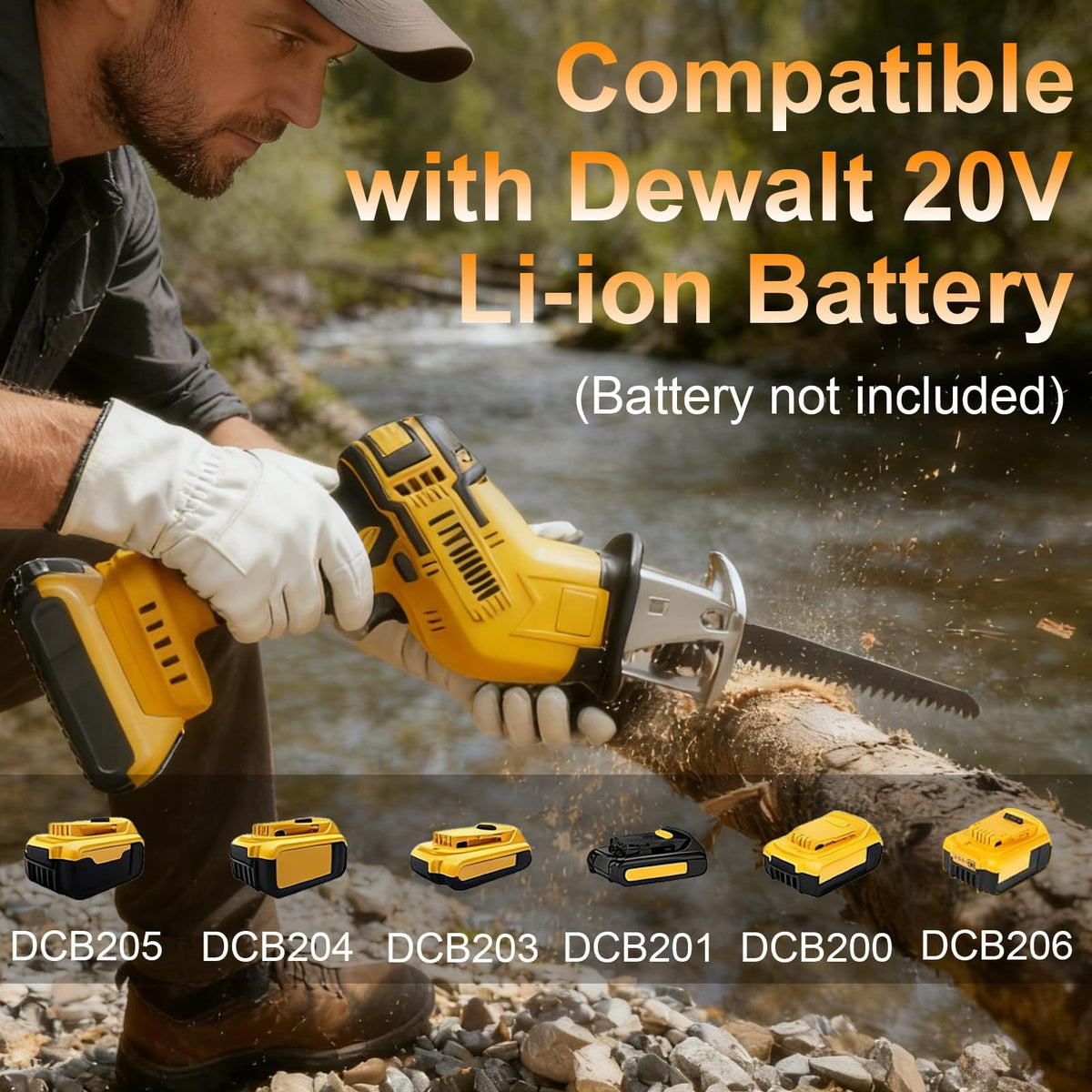 Cordless Reciprocating Saw 0-3500 SPM Variable Speed with 4 Blades C63902