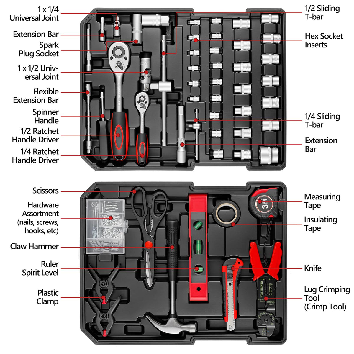 799-Piece Mechanic Tool Set with Rolling Tool Box A478