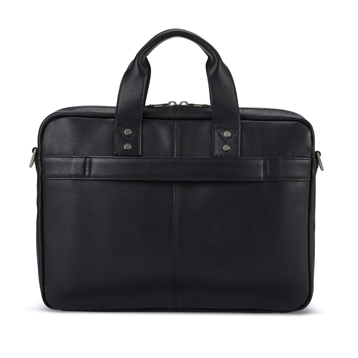 Black Leather Slim Brief R5162