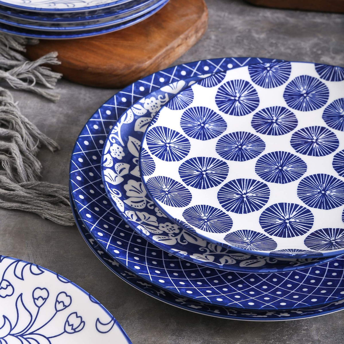 10 inch Porcelain Dinner Plates + 12-Pieces Dinnerware Sets Z1248