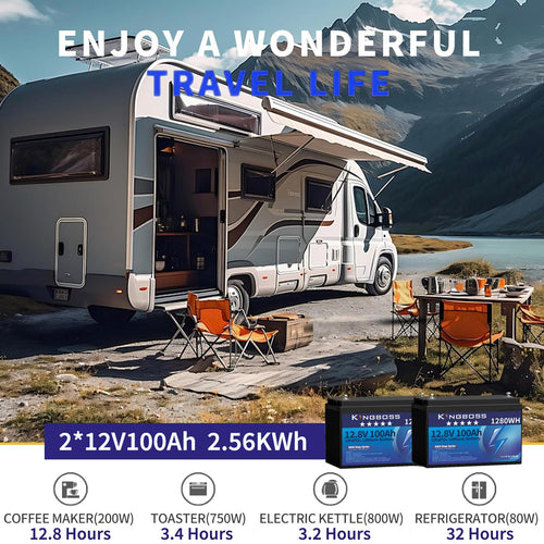 12V 100Ah LiFePO4 Lithium Battery with 100A Smart BMS N570688