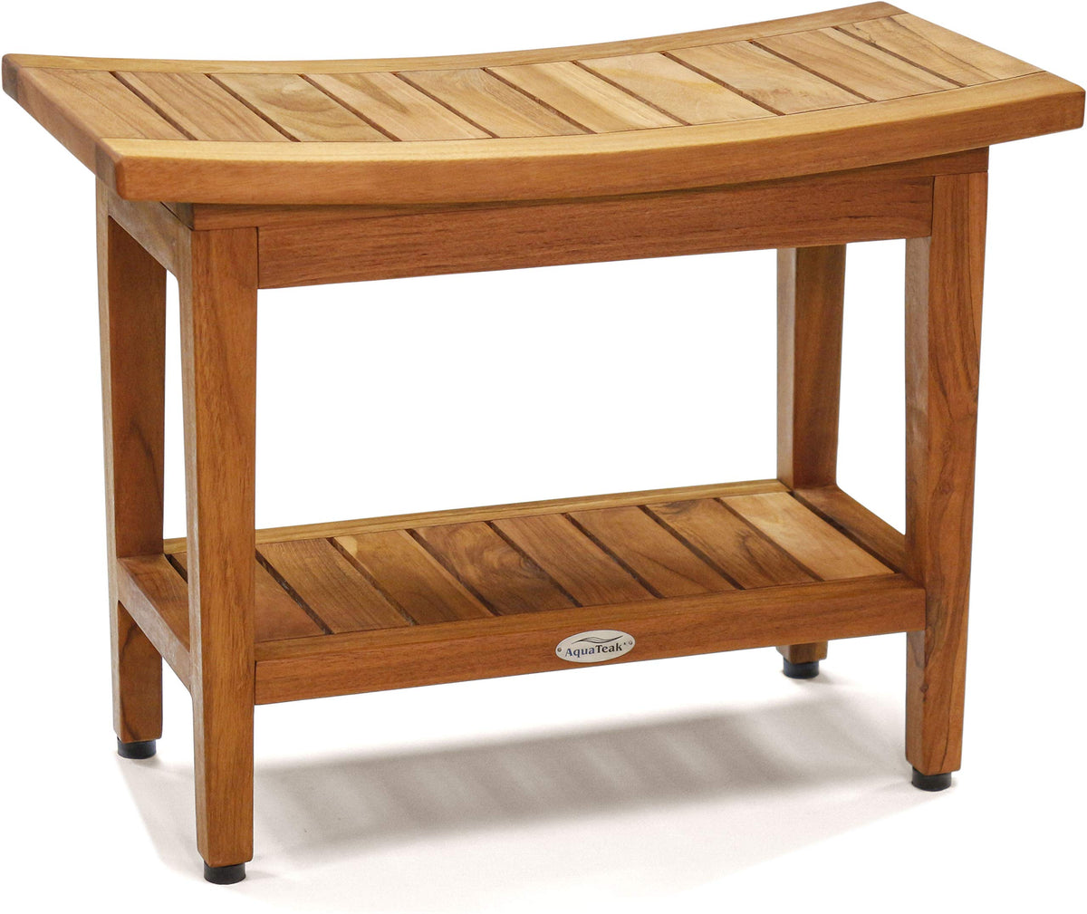 24" Teak Shower Bench with Shelf V35971