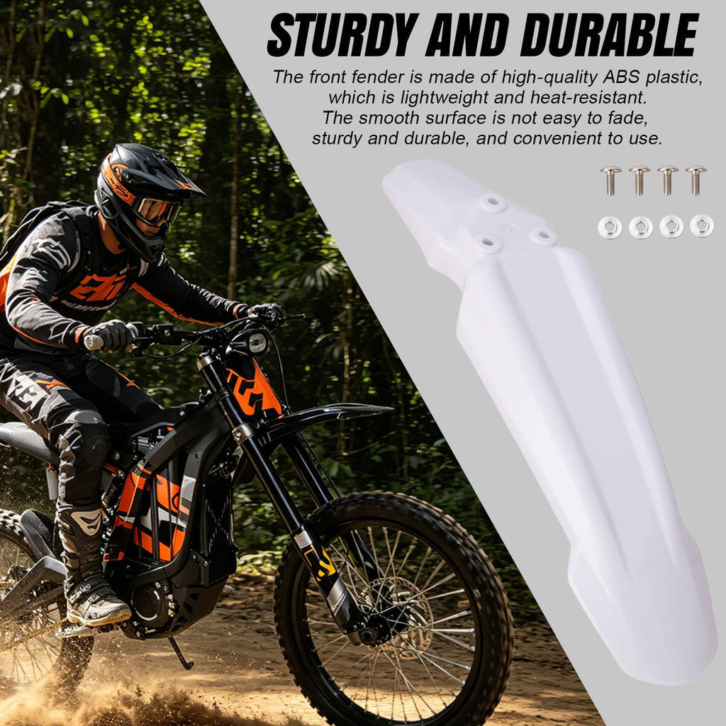 White Dirt Bike & Ebike Front Fender N762