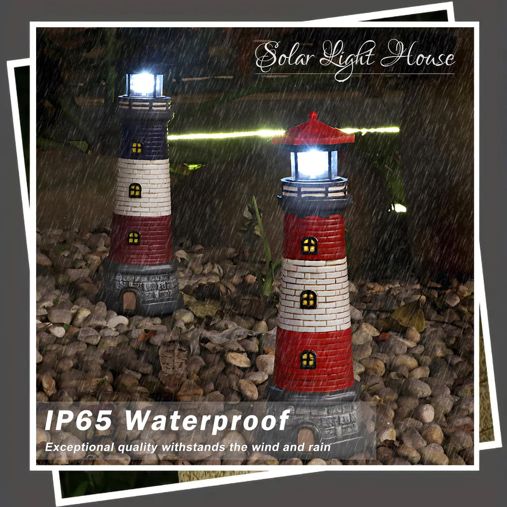 Solar Lighthouse Outdoor Garden Statue L9160