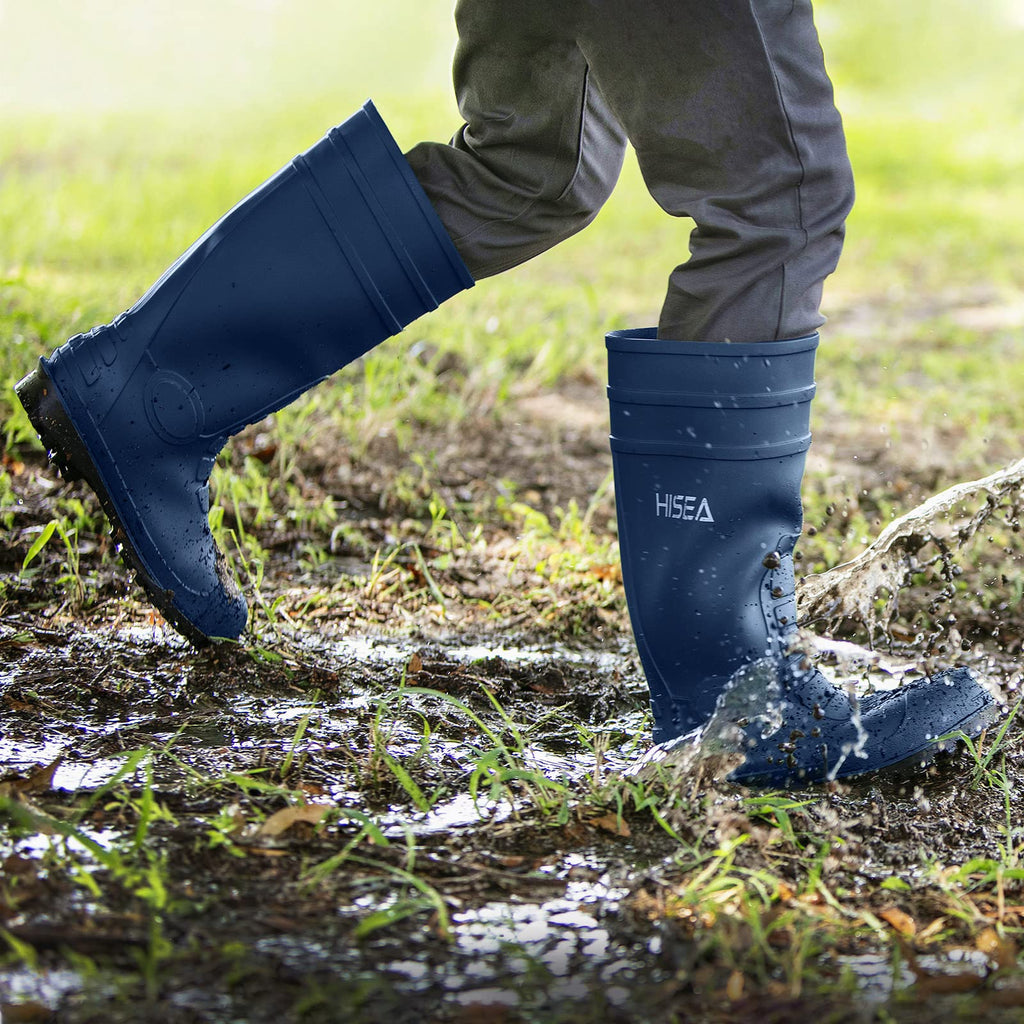 Men's Steel-Toe Waterproof Rubber Rain Boots G9016