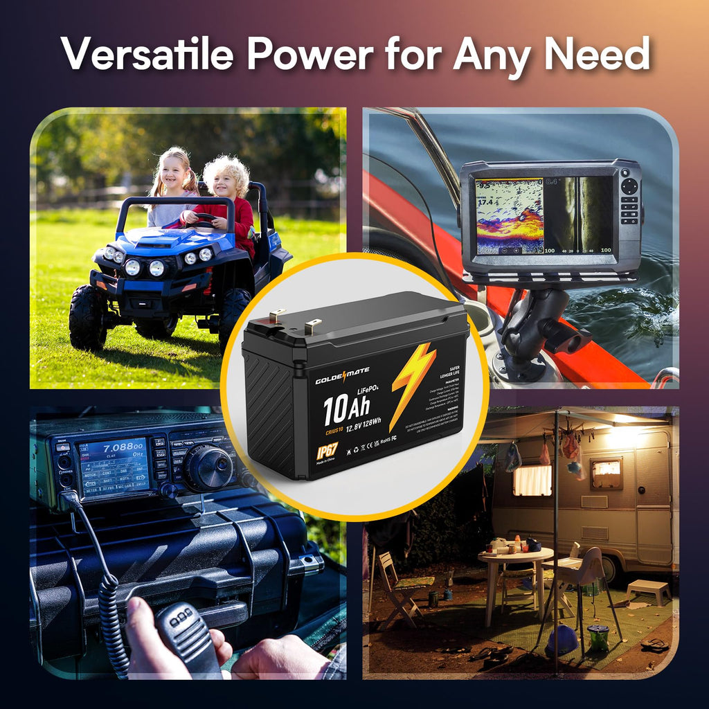 12V 10Ah Lithium LiFePO4 Battery 2 Packs N131687