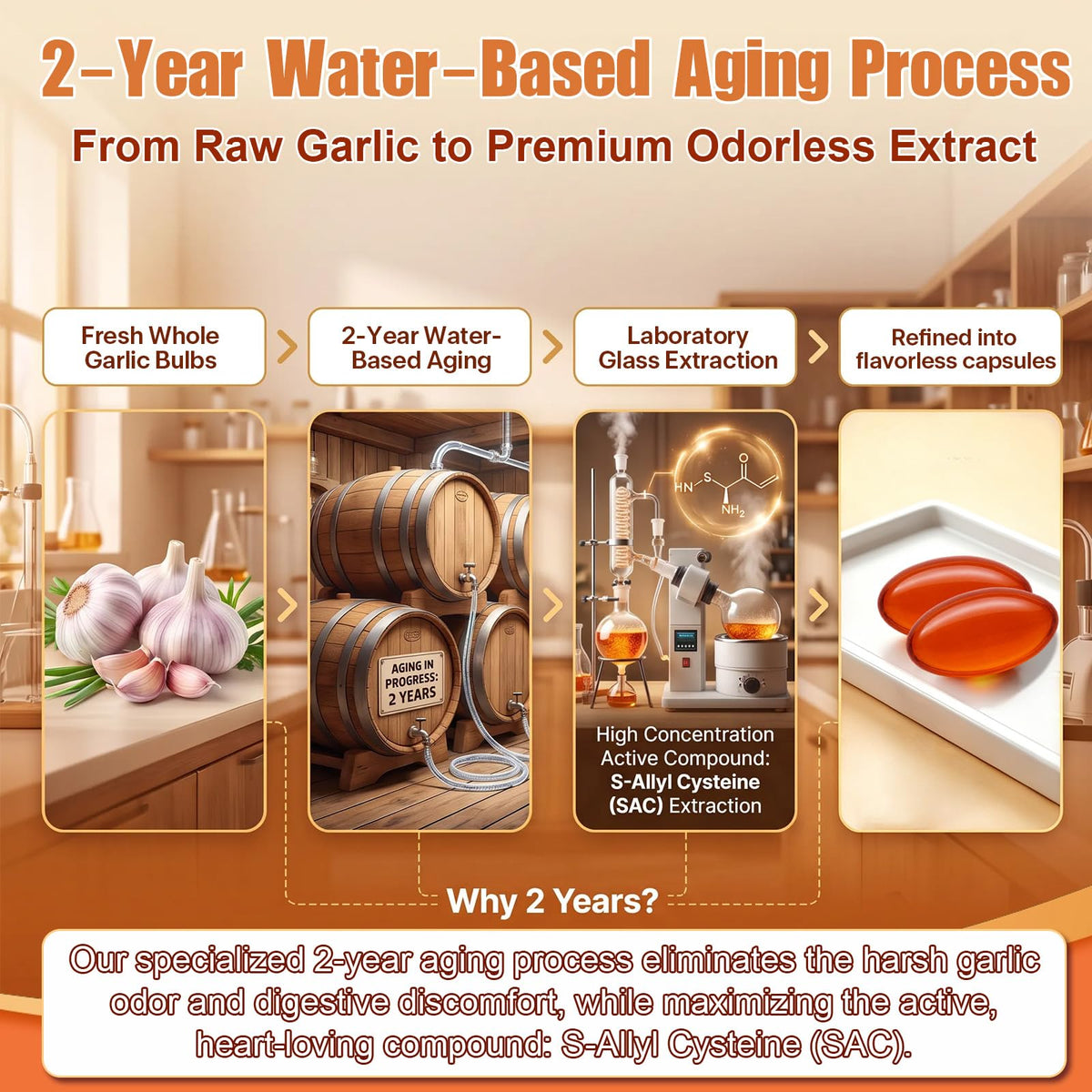 Odorless Garlic Extract Softgels with CoQ10 Ubiquinol and Vitamin K2 120 Softgels Y131472