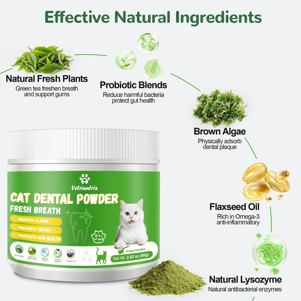 Cat Dental Care Powder with Probiotics 80g A327384