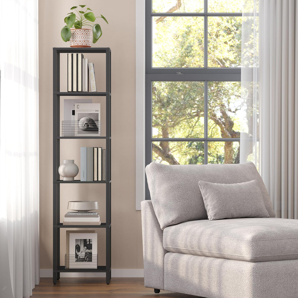 6-Tier Tall Narrow Bookshelf U735
