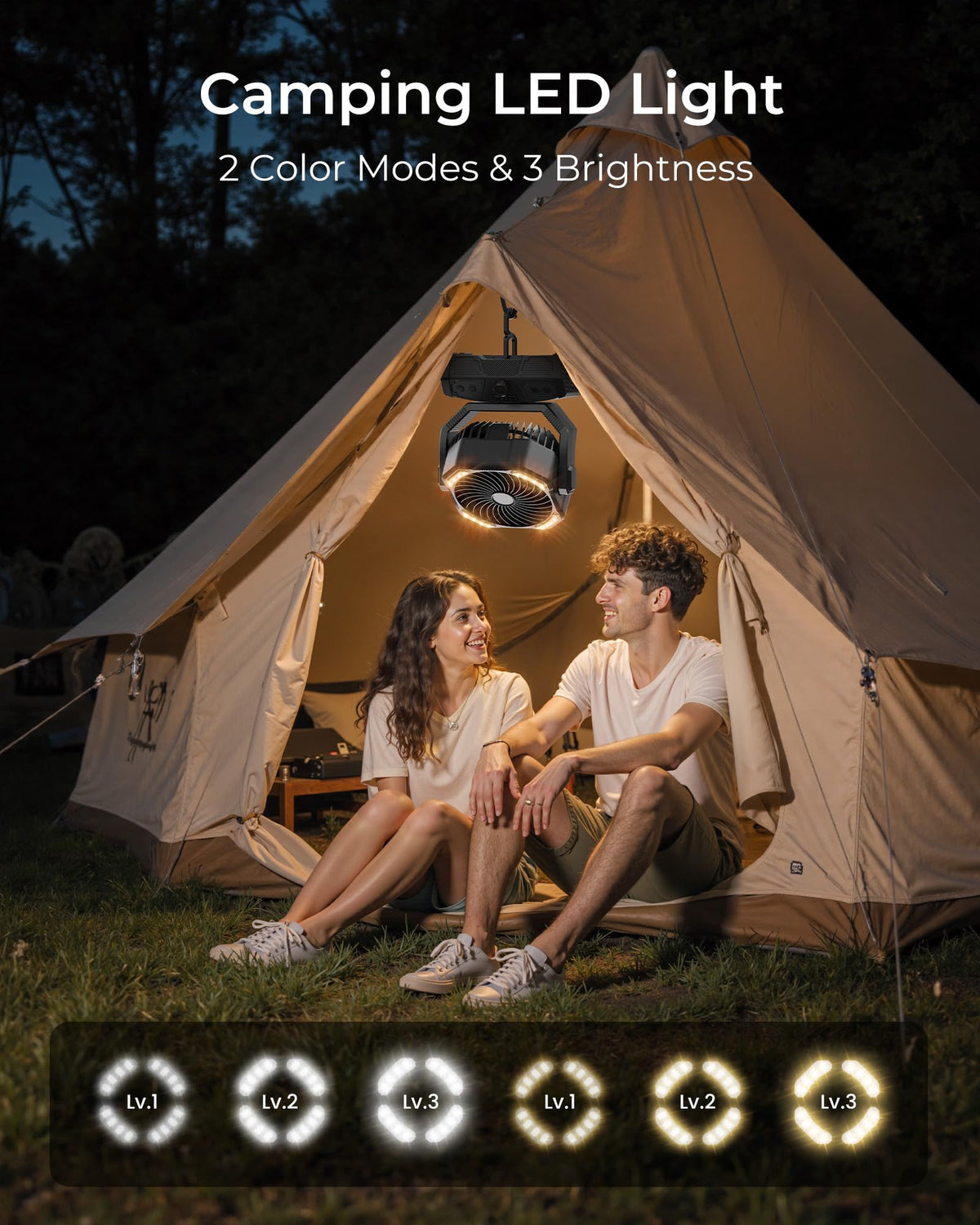 Portable Camping Fan with Remote T237304
