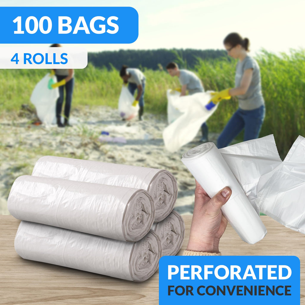 55 Gallon Heavy Duty Clear Trash Bags 100 Count X94792