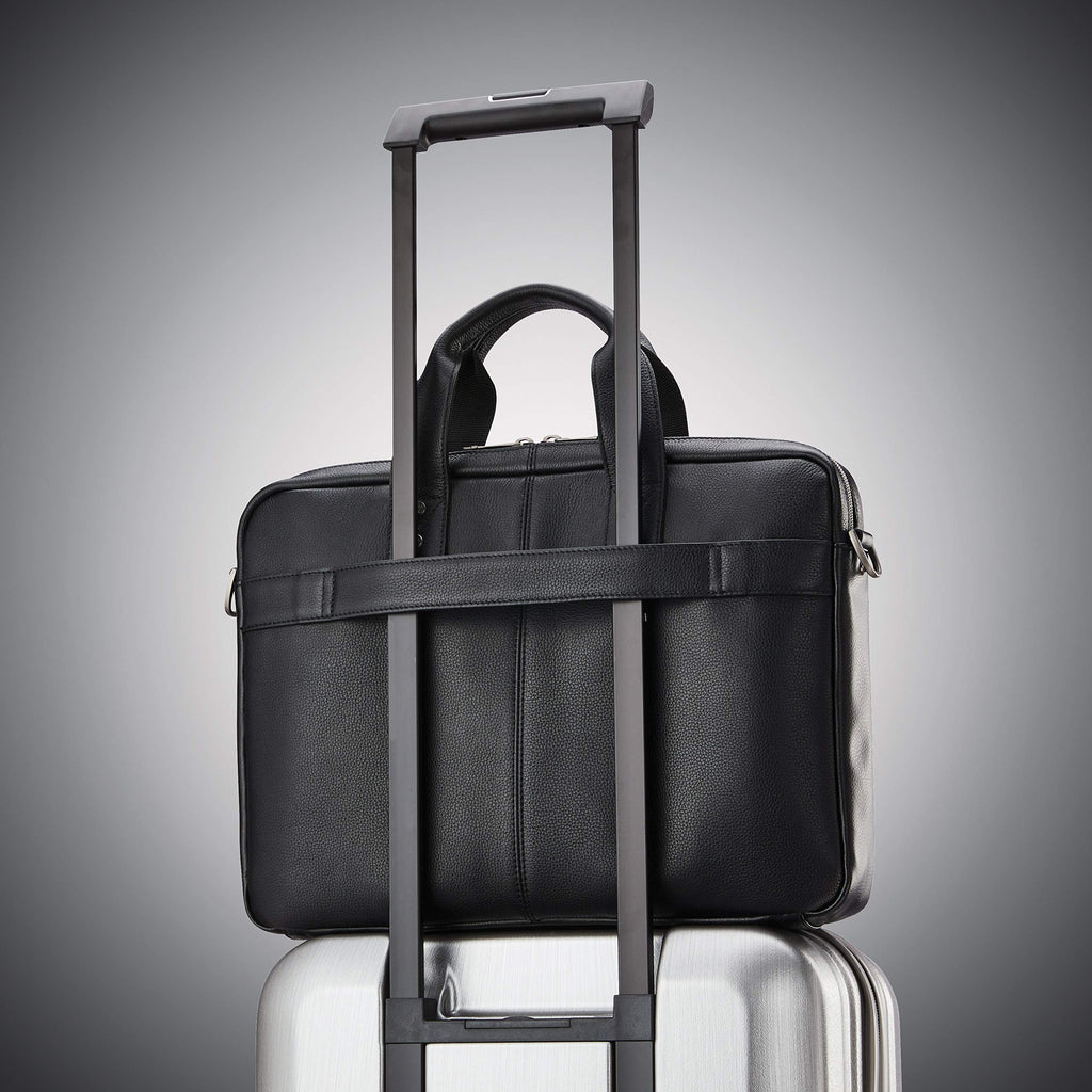 Black Leather Slim Brief R5162