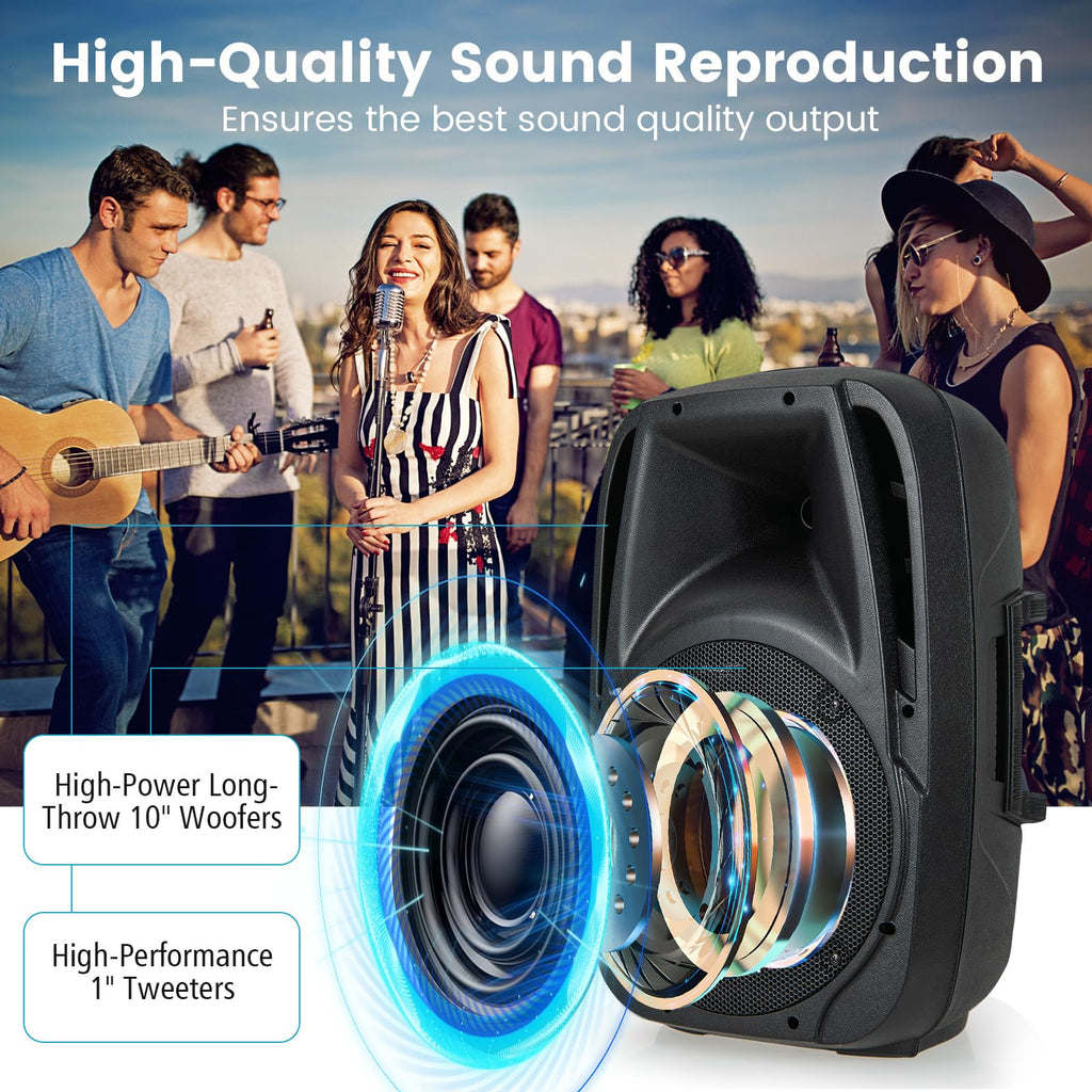 1600W 2-Way Powered PA Speaker System E796885