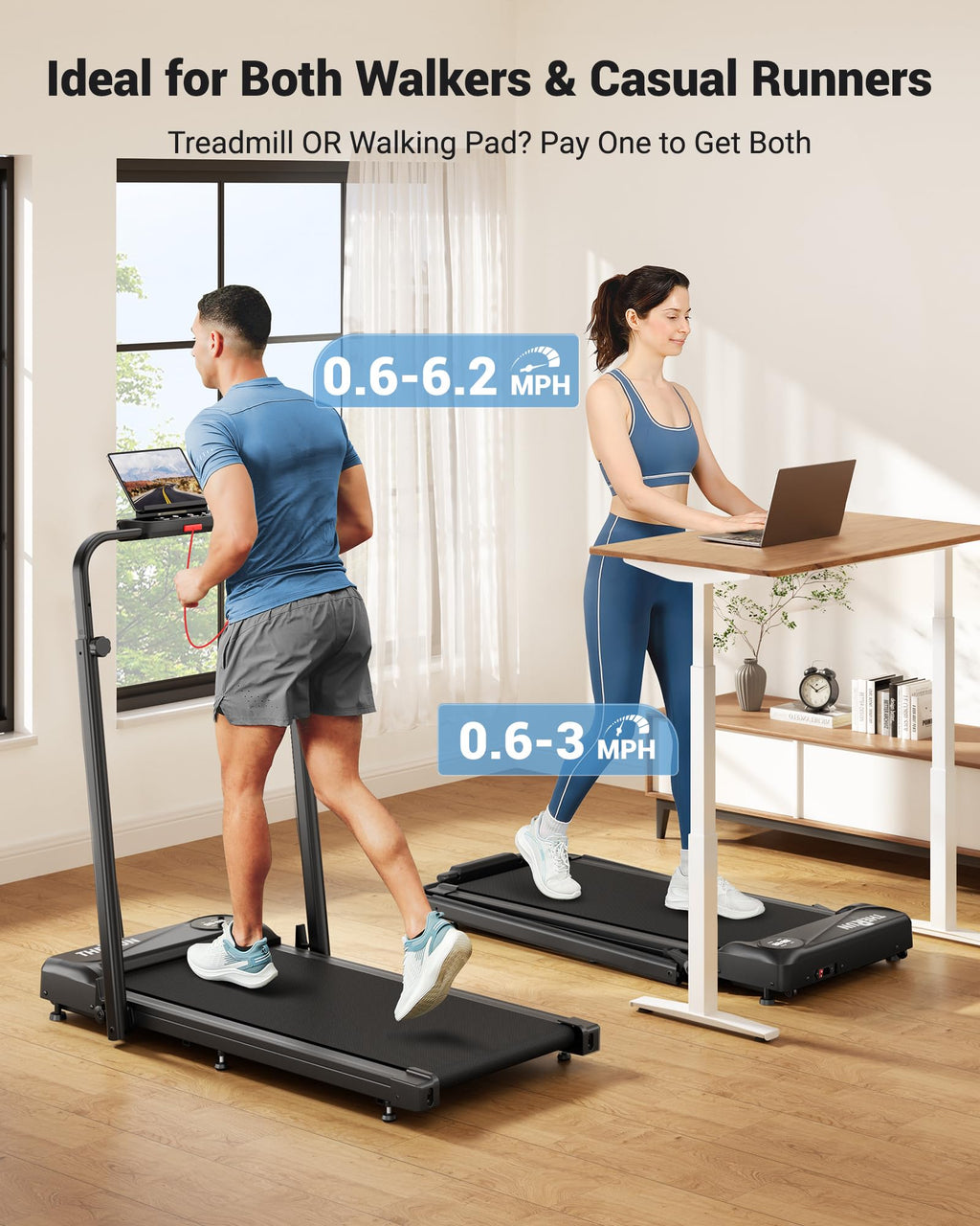 Walking Pad with Handle Bar Q82338