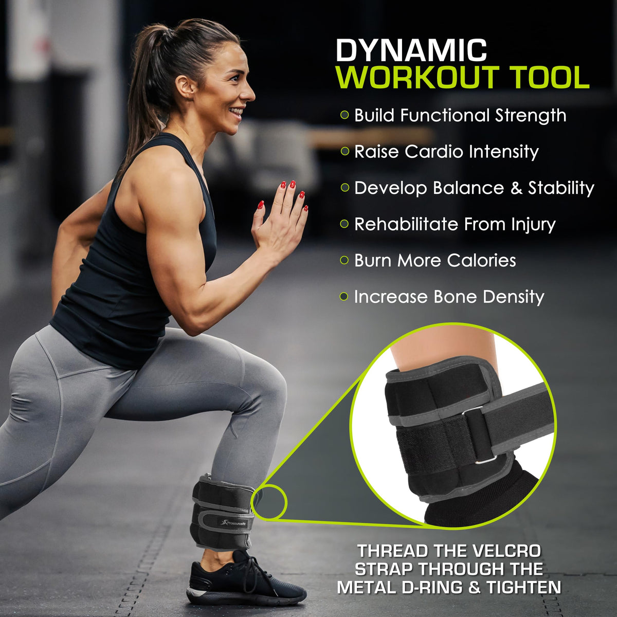 Ankle Wrist Arm Leg Weights Set of 2 Adjustable Strap R488277