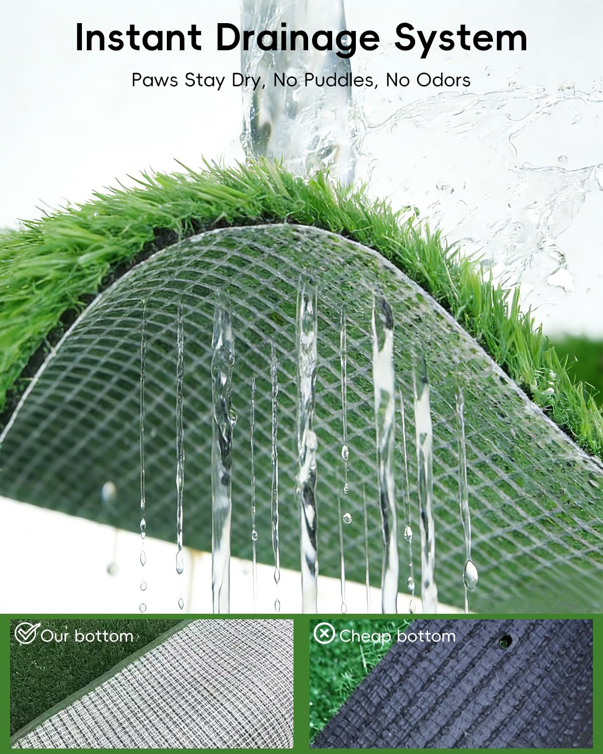 25" x 20" Artificial Grass Dog Potty Training Pad with Tray F363955