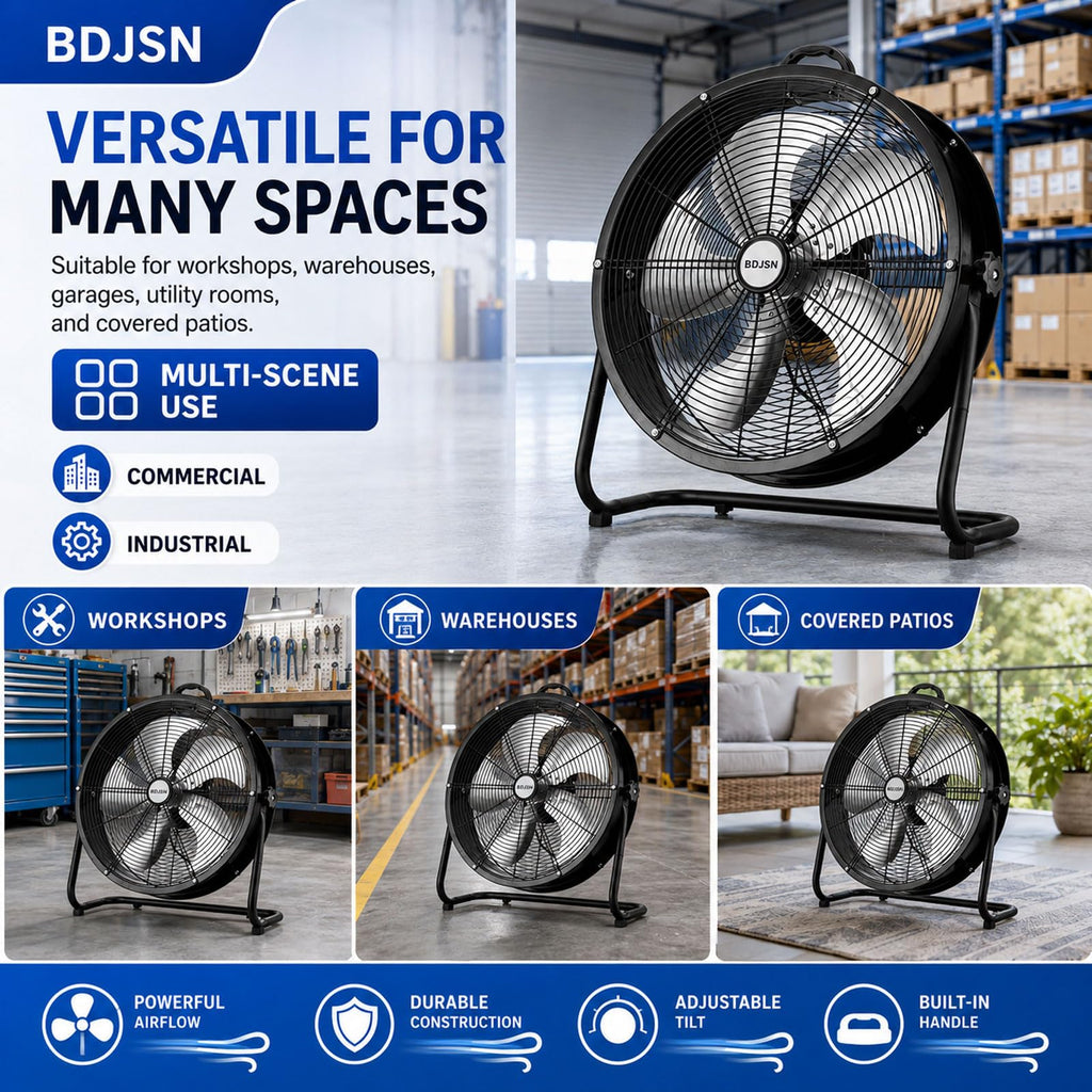 3-speed High Velocity Drum Fan with 5 Aluminium Blades E98426